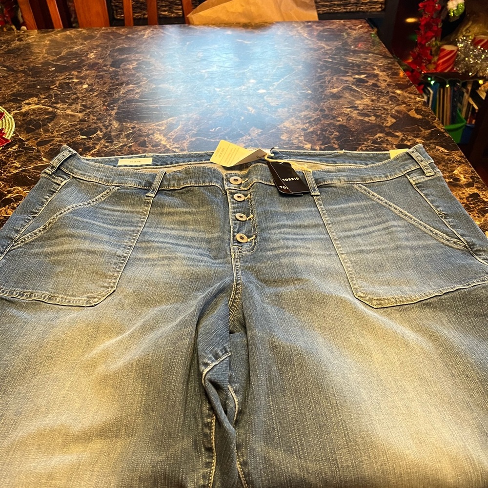 Torrid wide leg plus size jeans